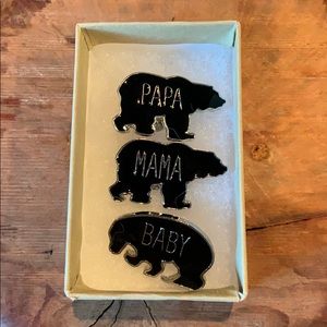 🐻 Papa &Mama& Baby Bear Pin Set 🌲